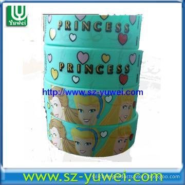 Printed Silicone Wristbands with Princess Pattern